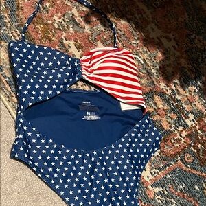 Patriotic Star & Stripe One-Piece Swimsuit